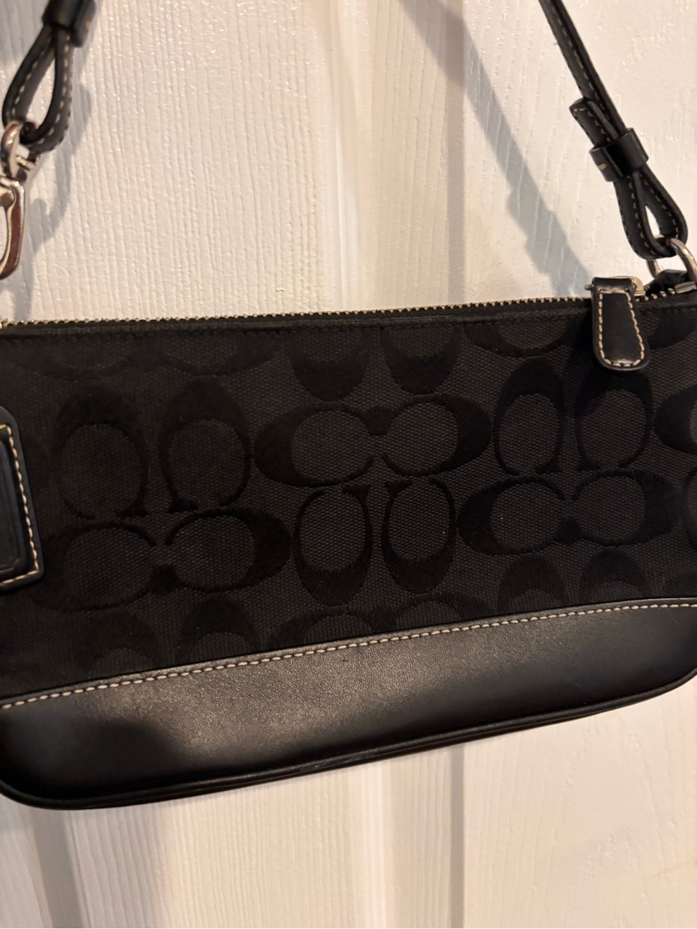 Coach Black Signature Mini Shoulder Bag